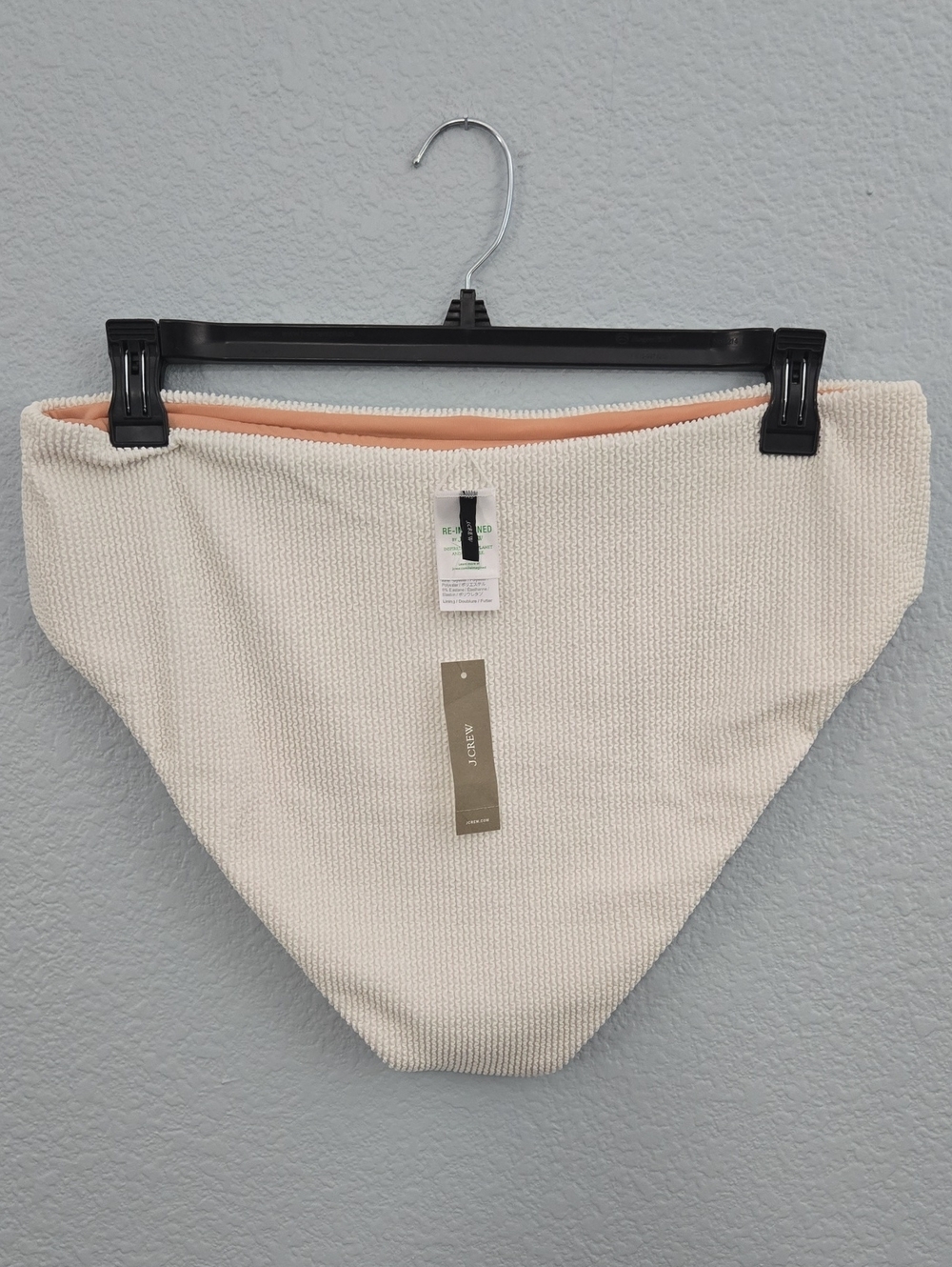 NWT J CREW Textured White Bandeau Bikini Top & High Waist Bottoms Lined 2x T XXL - Picture 9 of 12